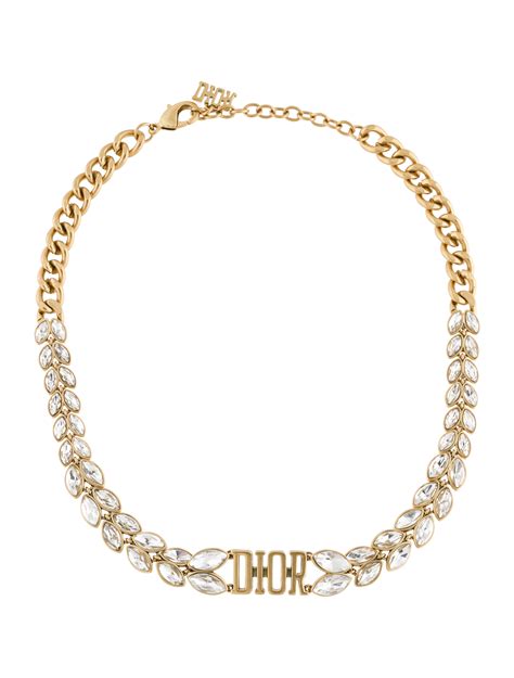 dior choker silber|christian dior crystal choker necklace.